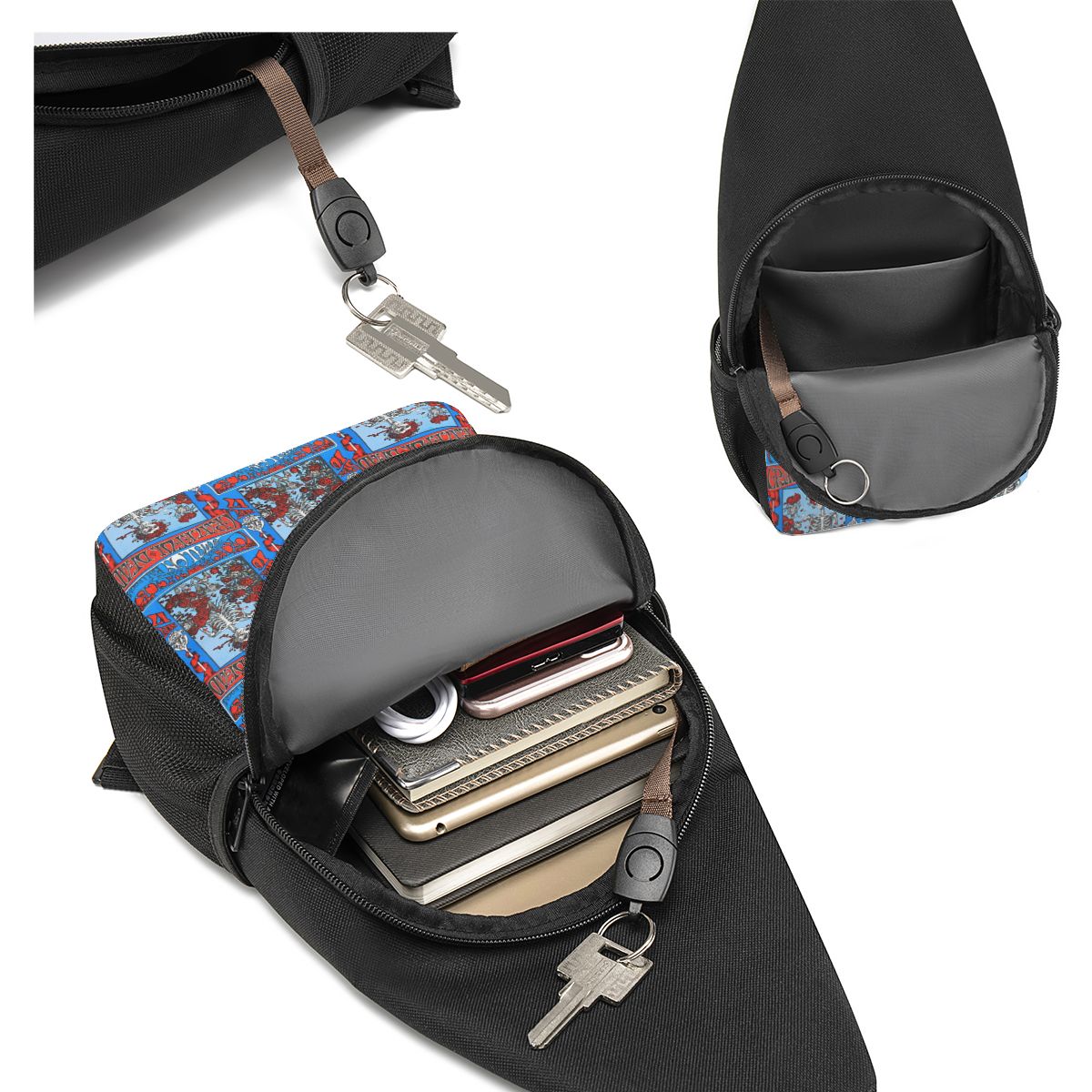 Sac de poitrine Grateful Dead  - Sling Backpack Shoulder avis et prix