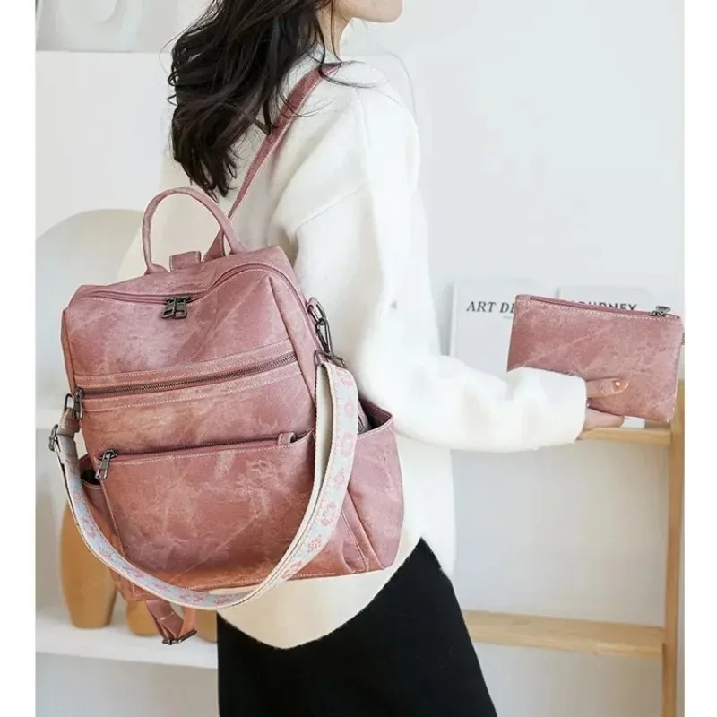 Sac à dos en cuir PU pour femm - Travel Backpack Anti Theft avis et prix